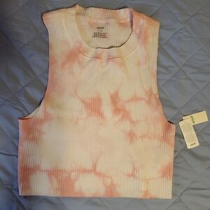 Aerie Cropped Tye-Dyed Tank Top in Large